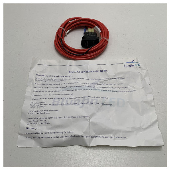 Світлодіодний перемикач управління підводним освітленням BlueFin LED чорний комплект