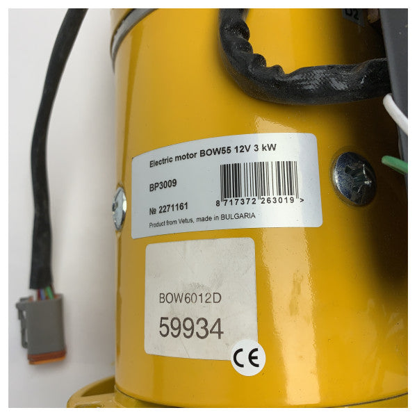 محرك دفع كهربائي Vetus BOW606012D 60 KGF 12 فولت مع ملف لولبي