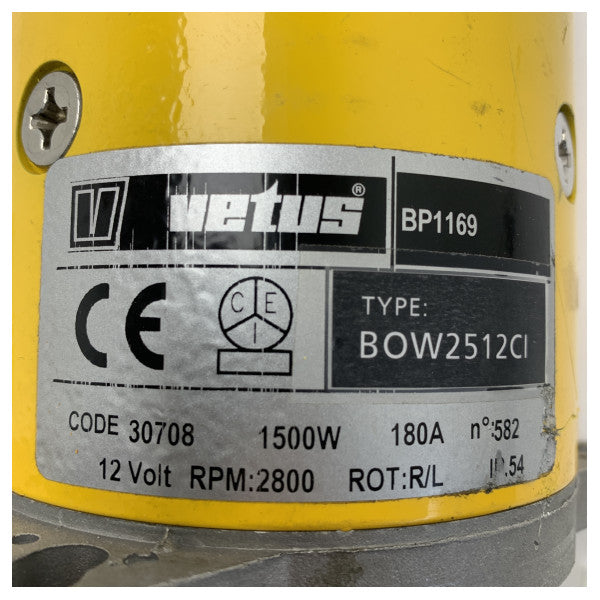 Vetus BP1169 BOW2512 Bugstrahlruder Elektromotor 25 KGF 12V