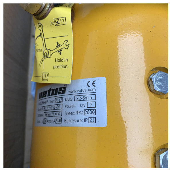 Vetus BP3018 BOW160 Motor elétrico de propulsão de 7 kW 24V