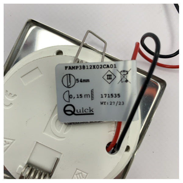 Quick BRYAN-CLUB 12 quadrado LED downlight spot 12/24V