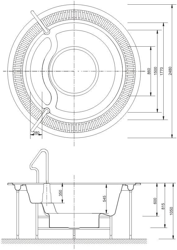 Victoria Spa Sumatra D248 cm build in round 6-person jacuzzi