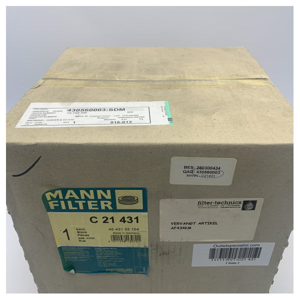 Mann C21 431 Element tal-Filtru tal-Ajru tal-Magna Diesel