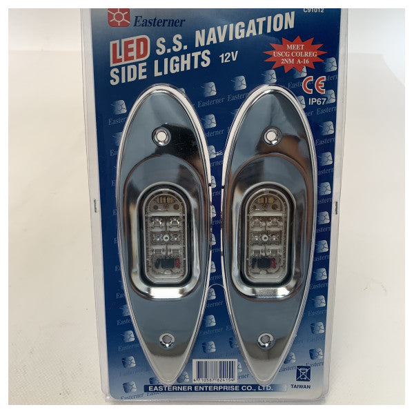 Easterner Stainless Steel Build in Port and Starboard Side Navigation Light - C91012