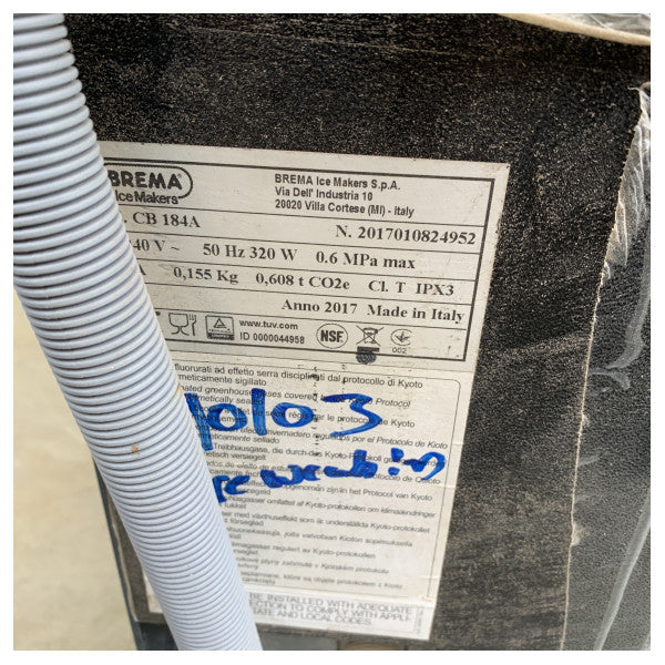 Brema CB 184A 22 KG/ 24 saat otomatik buz makinesi paslanmaz çelik