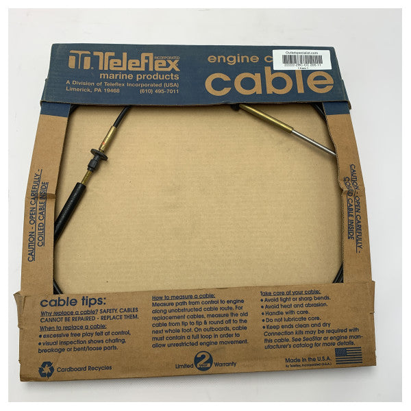 Teleflex CC 205 11ft Marine Engine Control Cable - Kestävä, korroosionkestävä kaapeli venemoottoreille.