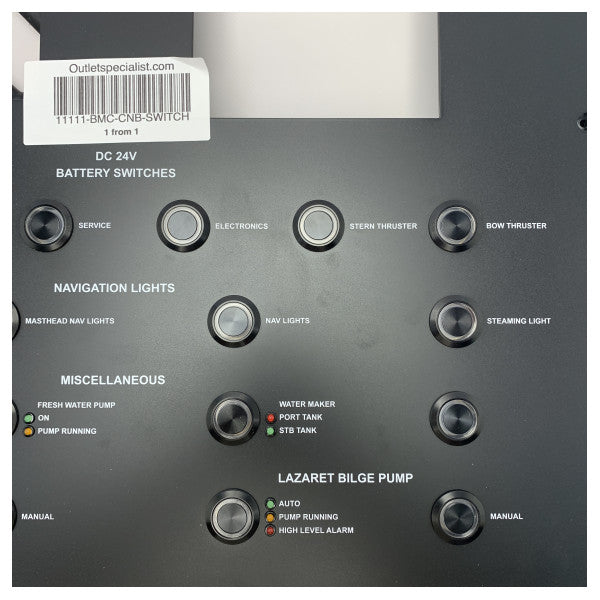 Оригинален CNB 24V електрически панел за превключване на постоянен ток, черен