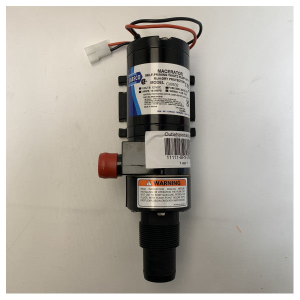 Pompa autoadescante per acque reflue Jabsco con protezione contro il funzionamento a secco - CW532