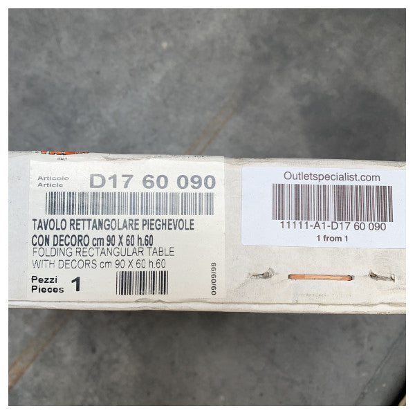 Αναδιπλούμενο τραπέζι σκάφους λευκό 90 x 60 x 60 - D17 60 090