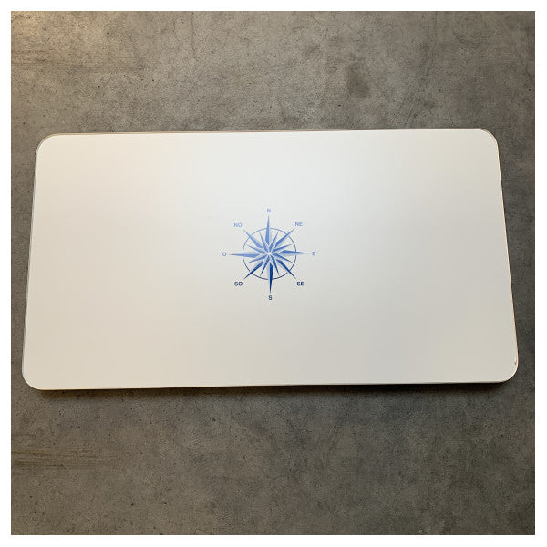 Ogromni preklopni stol za čamac bijeli 110 x 60 x 60 - d17 60 110