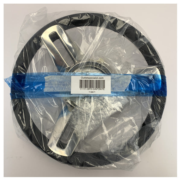 عجلة قيادة Isotta DAPONTE 350 مم من الفولاذ المقاوم للصدأ الأسود عالي الجودة