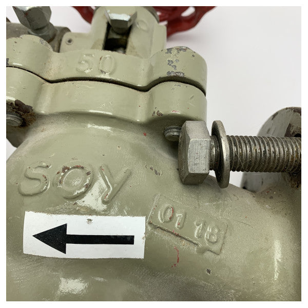 High-Quality DN50 PN16 Marine Iron Gate Valve with Corrosion-Resistant Coating and Handwheel Operation