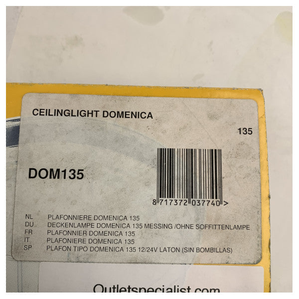 Vetus DOM135 messing taklampe 135 mm 12/24V