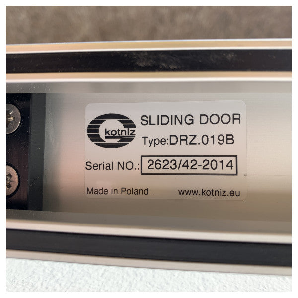 Kotniz DRZ.019B σύστημα μονής συρόμενης πόρτας αλουμινίου 1485 x 1700 mm