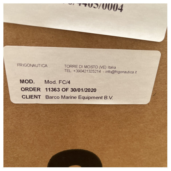 Frigonautica FC4 kylskåp under disk i rostfritt stål med 2 lådor 130L 12/24V