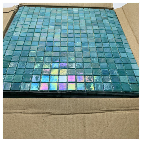 Mosaic FERN 2 glass tile iridescent finish