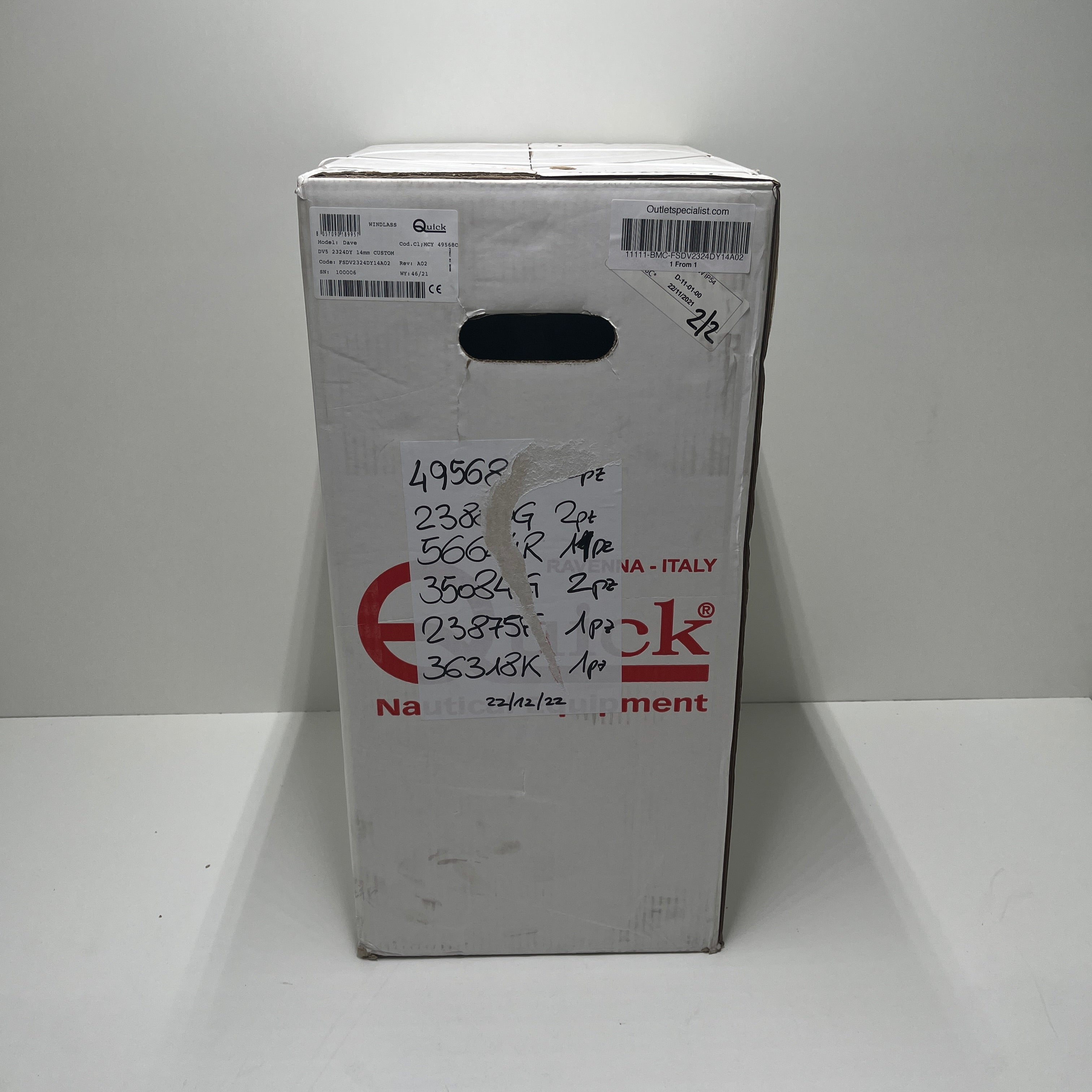 Guincho de âncora Quick Dave DV5 2300W 24V em aço inoxidável com tambor