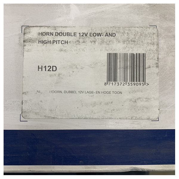 Vetus H12D double air horn trompet stainless steel 12V