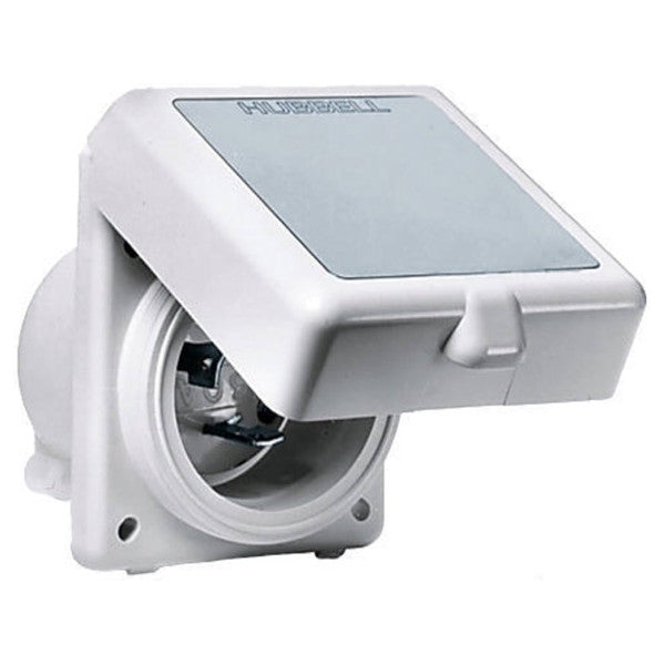 ハッベル HBL332NM 32A シャワー電源インレット ステンレススティール