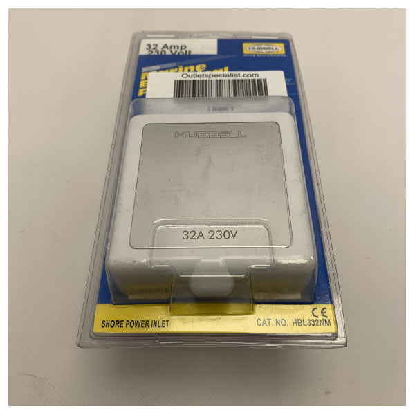 ハッベル HBL332NM 32A シャワー電源インレット ステンレススティール