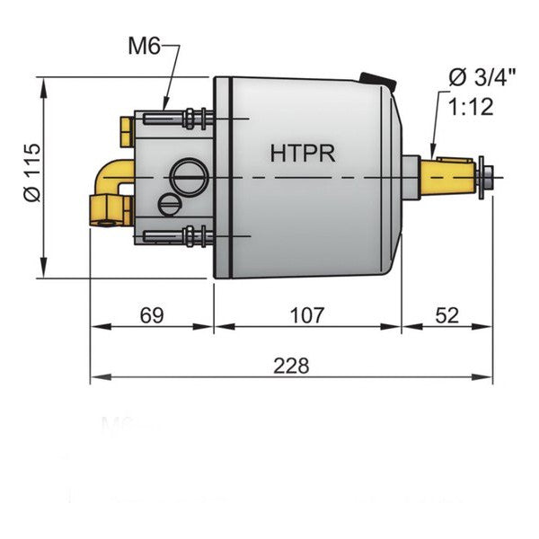 Гідравлічний насос рульового управління Vetus HTP2010R HTP20 10мм шланг