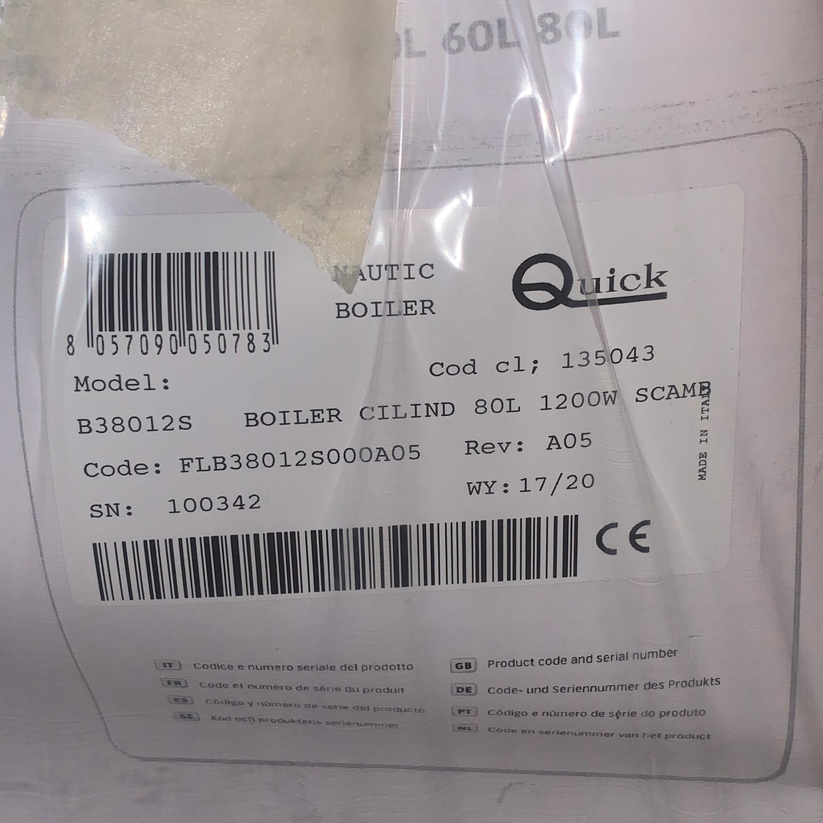 Швидкий бойлер для гарячої води 80 л сірий 1200 Вт / 230 В - FLB38012S000A07