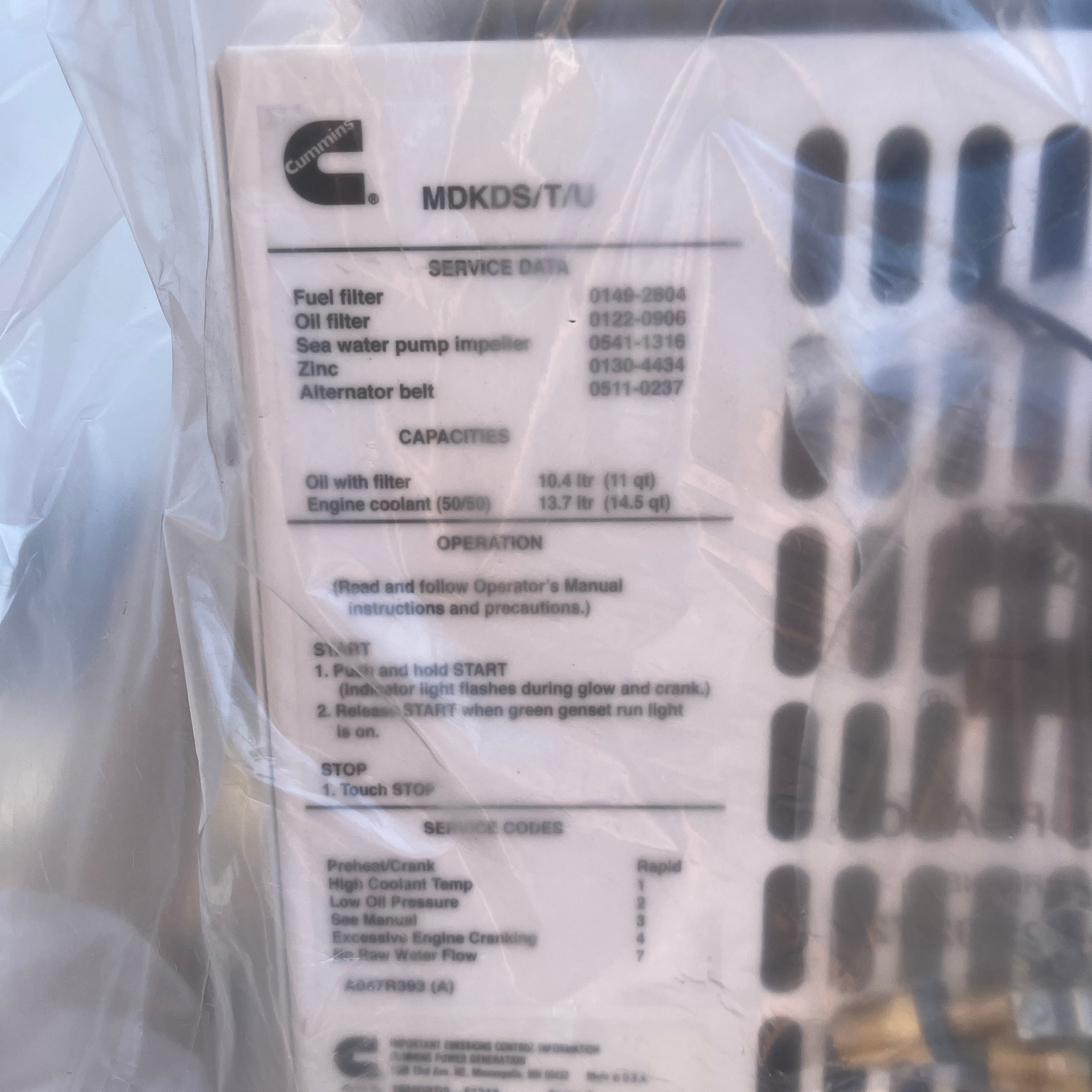 Cummins Onan 29 kW laivadieselgeneraattori 230V | 60HZ - 29MDKDS - 29MDKDS