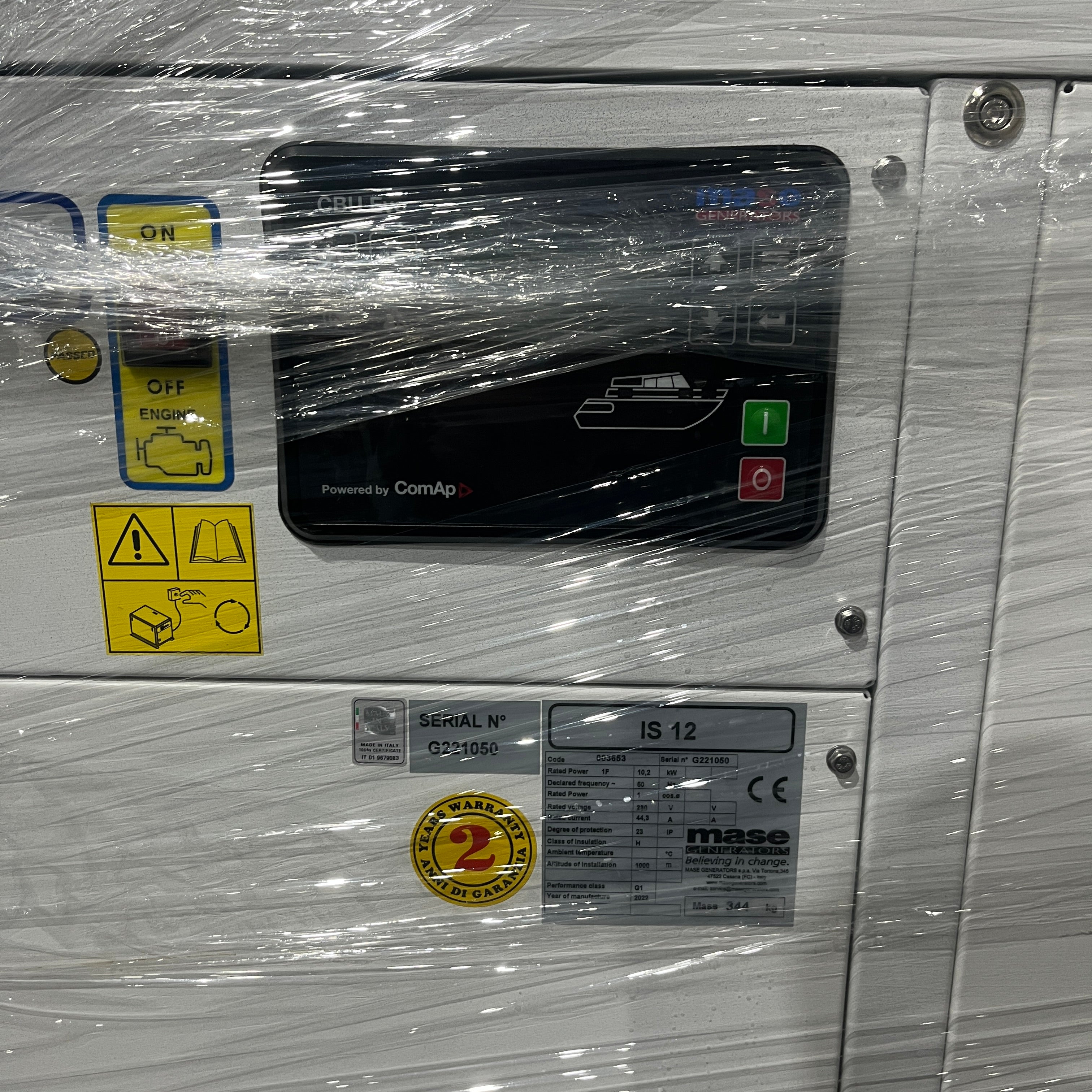 Mase IS12 12 KVA marin dizel jeneratör 230V | 50 HZ | 1500 RPM