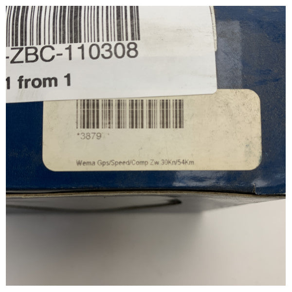 Wema GPS bådhastighedsindikator sort 30 knob - 110308