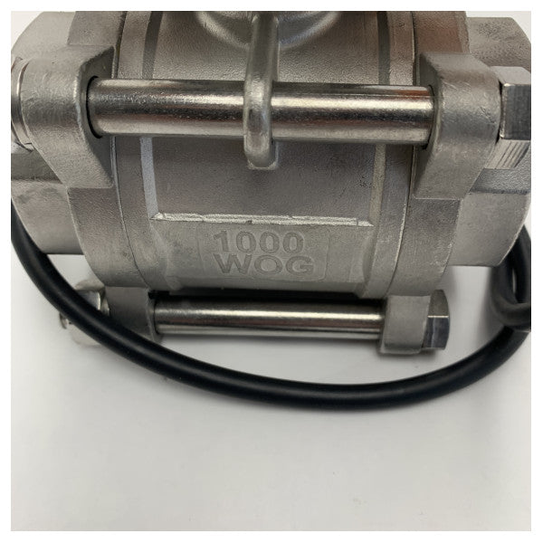 Vetus 2 inch ball valve stainless steel electric motorized 24V - MV24B2