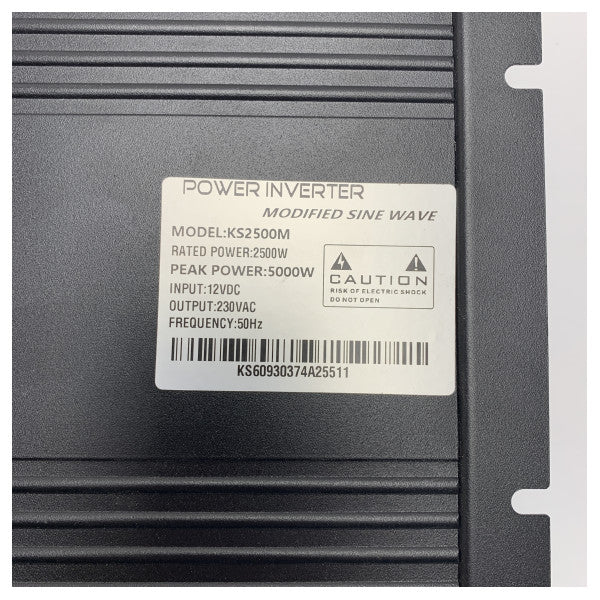 KS2500M 2500W 12V - 230V Denizcilik ve RV Kullanımı için Modifiye Sinüs Dalga Güç Çevirici