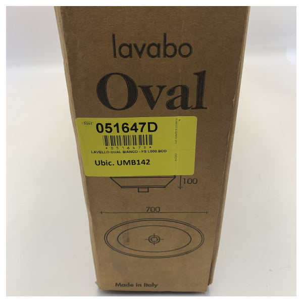 Овален керамичен умивалник Foresti Suardi, бял - L008.BCO