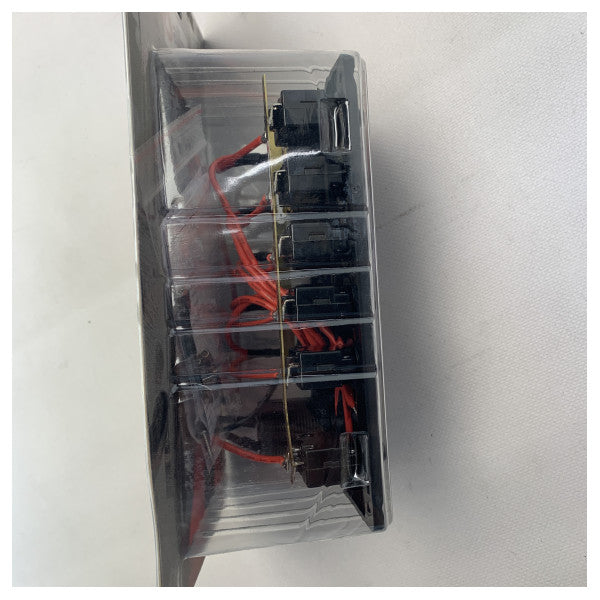 Allpa 12V 5ファンクション電気スイッチパネル ブラック - L0610226