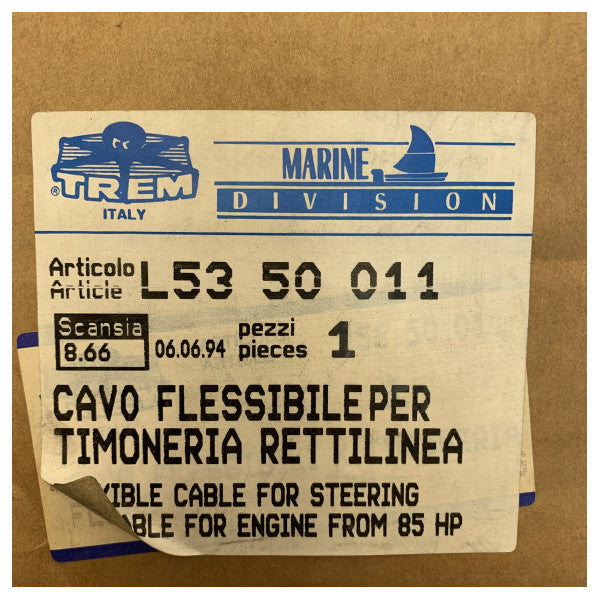 Гнучкий рульовий трос підвісного двигуна Trem - L53 50 011