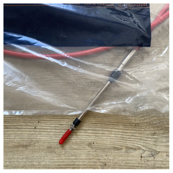 Excel Universal Medium Length 12ft Marine Steering Cable - Durable Red Jacket für reibungslose Bootssteuerung