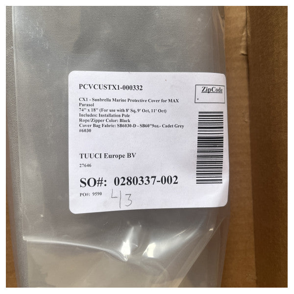 Tuuci Ocean Master MAX-Classic in acciaio inossidabile ottagonale, ombrellone da 9 piedi, colore grigio cadetto.