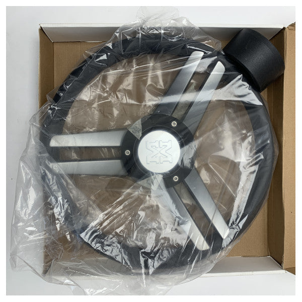 عجلة قيادة إيسوتا MLB 3 أذرع جلد بحري D350 ملم أسود