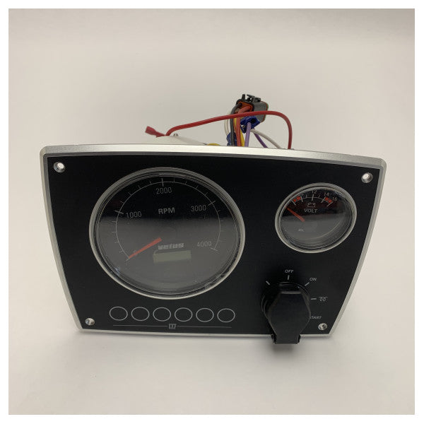 Vetus MPA22bs2 ブラック エンジンコントロールパネル 12V - 4000 RPM