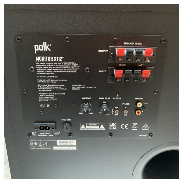 Polk Monitor XT12 12インチ・アクティブ・サブウーファー 100W - MXT12SUBBK