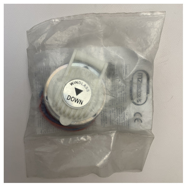 Interruptor de pé do molinete MZ Electronics branco 12/24V