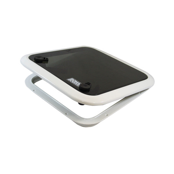 Bomar Square Aluminium Opening Hatch White 470 x 470 mm-n1080-10px-kwht