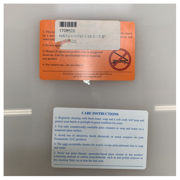 Bomar Square Aluminium Opening Hatch White 470 x 470 mm-n1080-10px-kwht