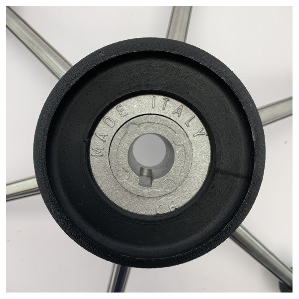 Allpa Musta nahkainen ohjauspyörä meriveneisiin - Kestävät ruostumattomasta teräksestä valmistetut pyörät, säänkestävä - NL7360/01