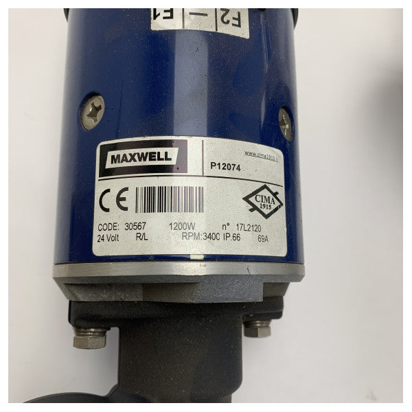 Maxwell VC1000 rustfrit stål capstan med 1200W 24V motor
