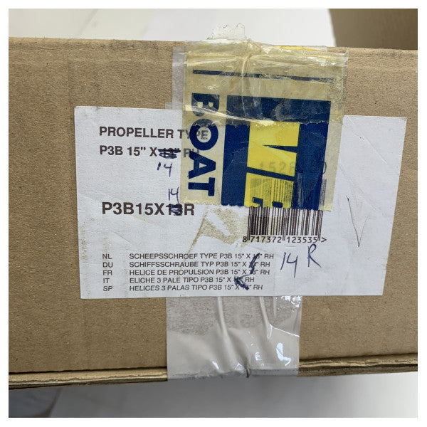 Vetus P3B15X14R 3ブレード 15 x 14インチ RHプロペラ 25mm