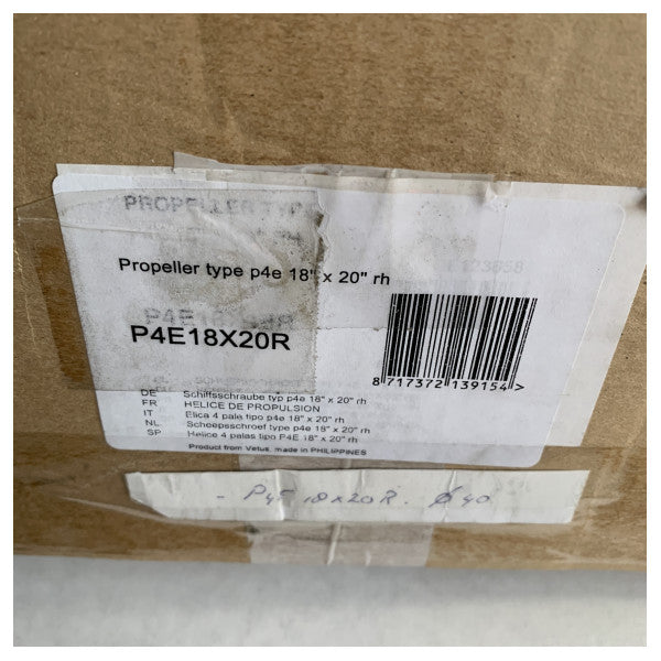 Elica Vetus P4E18X20R a 4 pale 18 x 20 pollici RH 35 mm