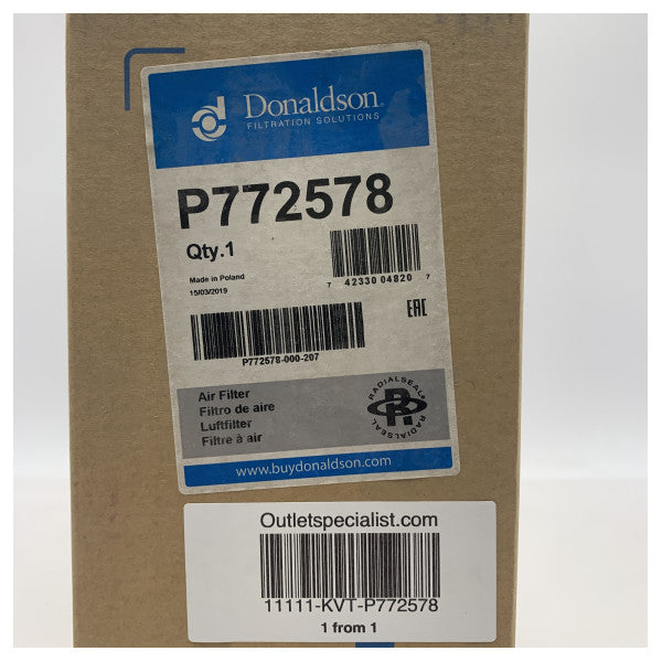 Въздушен филтър за двигател Donaldson P772578