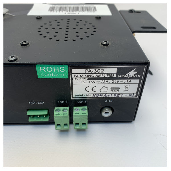 Ενισχυτής μίξης pa της Monacor 14W μαύρο - PA-302