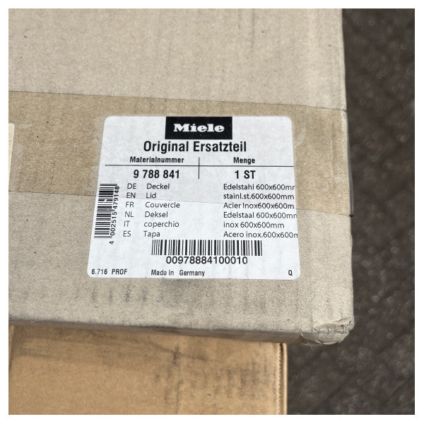 Miele Abdeckplatte Edelstahl für PG8056