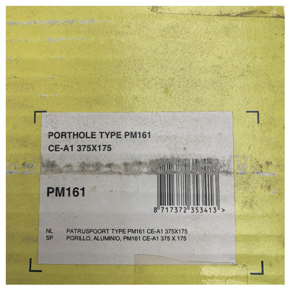 Vetus Oblò PM161 oblò in alluminio 375 X 175 mm - CE-A1